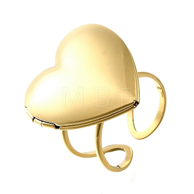 304 Stainless Steel Box Cuff Rings for Women RJEW-M074-02B-G-1