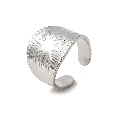 304 Stainless Steel Open Cuff Rings RJEW-H261-09P-1