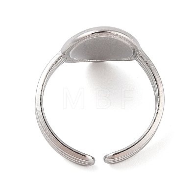 Non-Tarnish 304 Stainless Steel Cuff Ring Components STAS-G341-01P-1