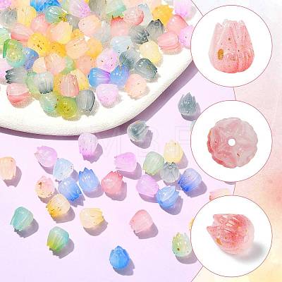160Pcs 8 Colors Opaque Acrylic Beads OACR-FS0002-76-1