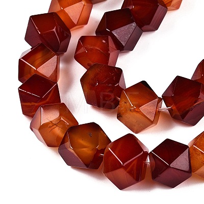 Natural Red Agate Beads Strands G-T138-40-1