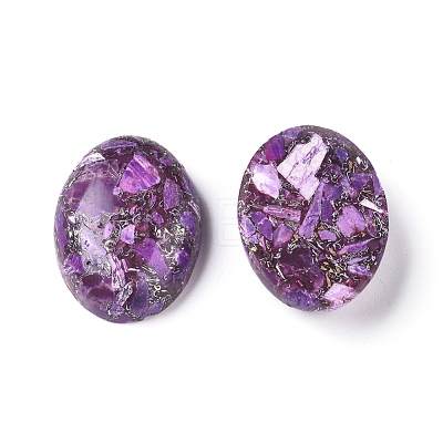 Synthetic Silver Line Charoite Cabochons G-D0006-G01-08-1