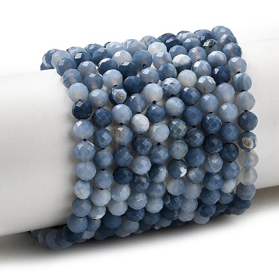 Natural Blue Opal Beads Strands G-P603-C-4mm-04-1