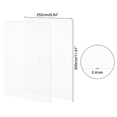 Olycraft Transparent Plastic Board with Protective Paper for Photo Frame Replacement DIY-OC0003-74F-1