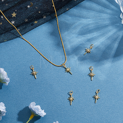 6Pcs Brass Pendants KK-BBC0026-01G-1