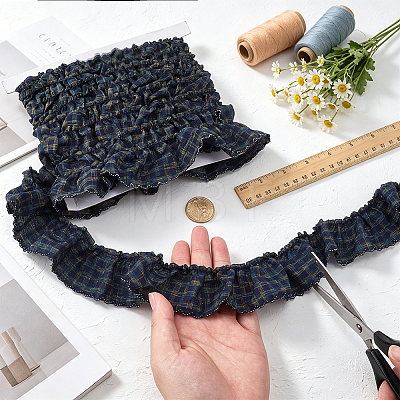 Polyester Wrinkle Ribbons DIY-FG0010-70A-1