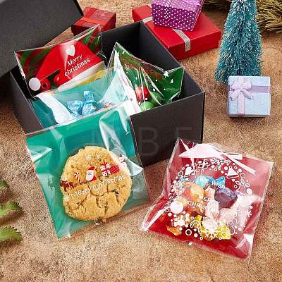 400 Pcs 4 Styles Self-Adhesive Christmas Candy Bags JX061A-1