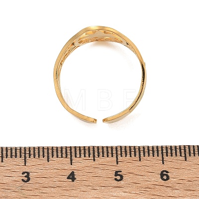 304 Stainless Steel Cuff Open Rings for Women RJEW-F218-01G-1