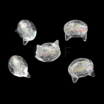 Handmade Foil Lampwork Beads Strands FOIL-Z001-04E-1