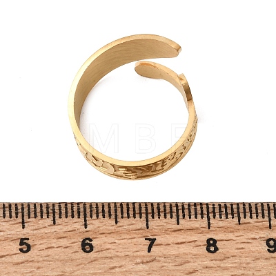 201 Stainless Steel Cuff Open Rings RJEW-Z141-01G-1