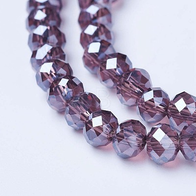 Electroplate Glass Beads Strands EGLA-A034-T1mm-A05-1