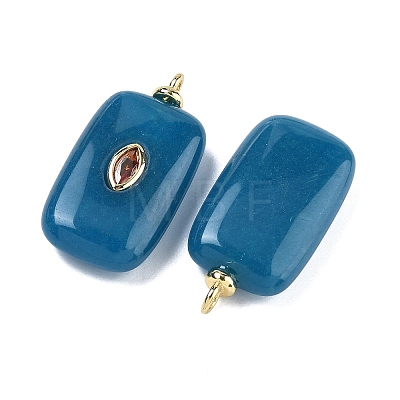 Dyed Natural White Jade Pendants KK-C251-01G-01-1