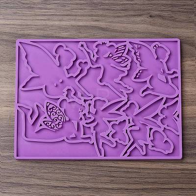 Fairy & Butterfly Cabochon DIY Silhouette Statue Silicone Molds SIMO-R002-06-1