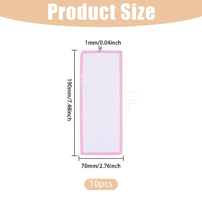 Cotton Blank Bookmarks AJEW-WH0643-200B-04-1