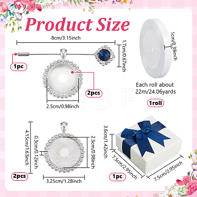 Zinc Alloy Rhinestone Lapel Pin Backs Making Kits JEWB-NB0001-31B-1