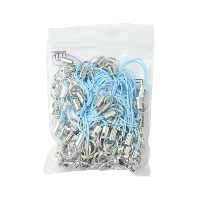 100Pcs Polyester Cord Mobile Straps MOBA-FS0001-02D-1