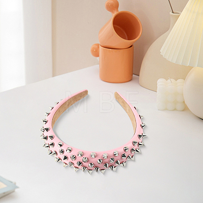 1Pc Imitation Leather Hair Bands for Women OHAR-CL0001-04A-1