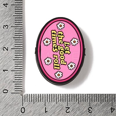 Let The Good Times Roll Daisy Chamomile Flower Positive Vibes Silicone Focal Beads SIL-G011-18B-1