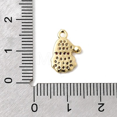 Christmas Brass Micro Pave Cubic Zirconia Charms KK-L258-04G-B01-1