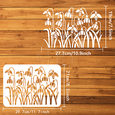 Plastic Drawing Painting Stencils Templates DIY-WH0396-552-1