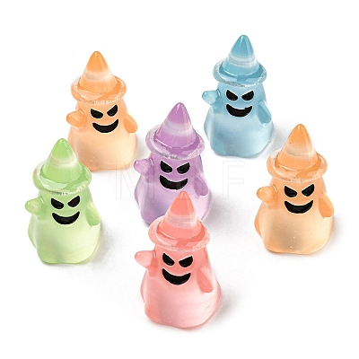 Halloween Luminous Resin Ghost with Hat Display Decoration RESI-G070-02D-1