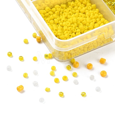 DIY 15 Grids ABS Plastic & Glass Seed Beads Jewelry Making Finding Beads Kits DIY-G119-02G-1