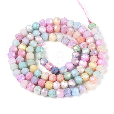Anti-Tarnish Electroplate Glass Beads Strands EGLA-T021-4mm-15-11-1
