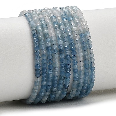 Natural Devil Blue Aquamarine Beads Strands G-NH0072-A01-01-1