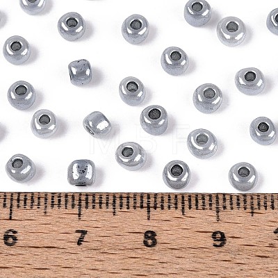 DIY Craft Beads 6/0 Ceylon Round Glass Seed Beads X-SEED-A011-4mm-149-1