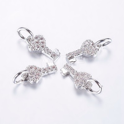 Long-Lasting Plated Brass Micro Pave Cubic Zirconia Charms LS-X-ZIRC-F069-48P-1