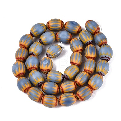 Handmade Millefiori Glass Barrel Beads LS-LA-N002-06C-1