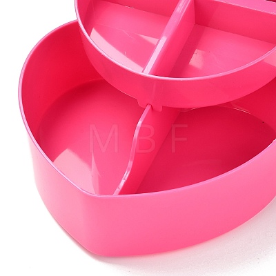 Heart Plastic Jewelry Boxes OBOX-F006-09D-1