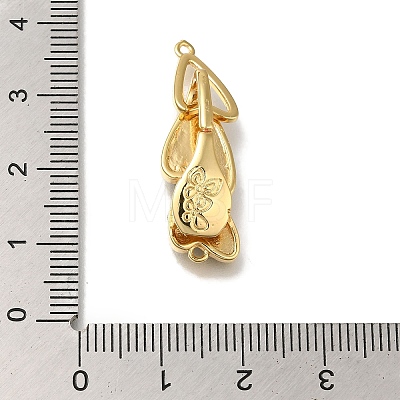 Brass with Shell Fold Over Clasps KK-H480-47G-02-1