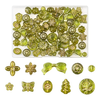 110Pcs 11 Styles Transparent Acrylic Beads OACR-FS0002-07-1