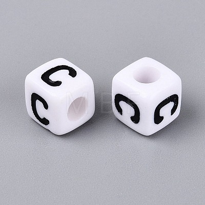 Opaque Acrylic Beads SACR-N020-04A-C-1