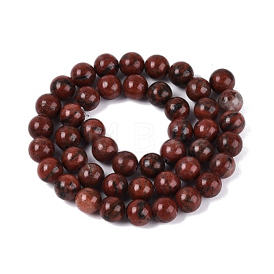 Natural Red Sesame Jasper Beads Strands G-Q601-13A-03-1