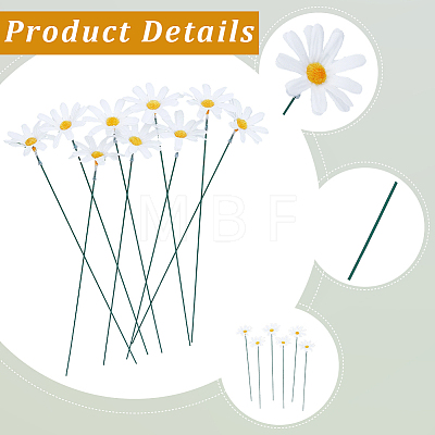 2Pcs Cloth Artificial Sunflower Decorative Garden Stakes DIY-CN0003-96-1