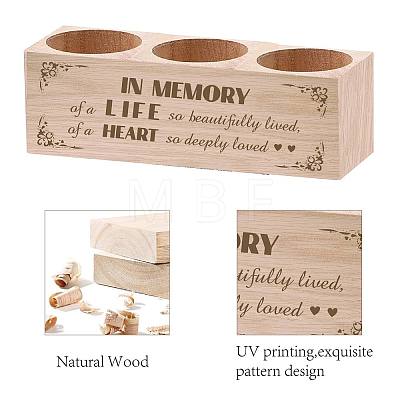 3 Hole Wood Candle Holders DIY-WH0375-007-1