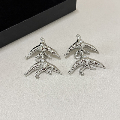 Alloy Rhinestone Stud Dangle Earrings for Women WG64E2E-01-1