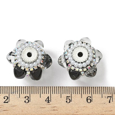 Sparkling Acrylic Rhinestone Beads CLAY-NH0003-01S-02-1