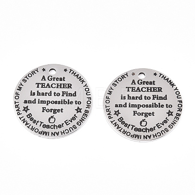 Non-Tarnish 201 Stainless Steel Pendants STAS-T064-38P-2-1