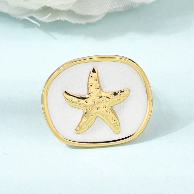 304 Stainless Steel Enamel Cuff Open Rings SA-CBA369F-04G-05-1