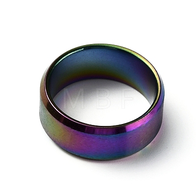Titanium Steel Wide Band Finger Rings for Women Men RJEW-WH0009-13B-M-1