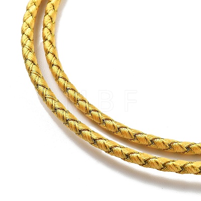 Polyester Cord Braided Necklace Makings MAK-L043-03G-31-1