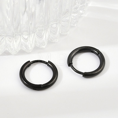 202 Stainless Steel Huggie Hoop Earrings EJEW-F111A-13mm-EB-1