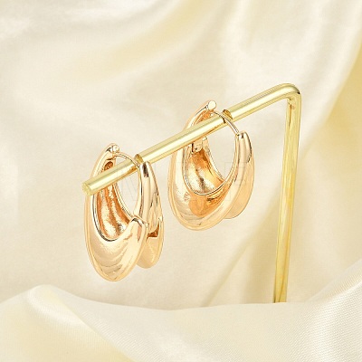 Brass Hoop Earrings for Women LS-EJEW-U041-04G-1