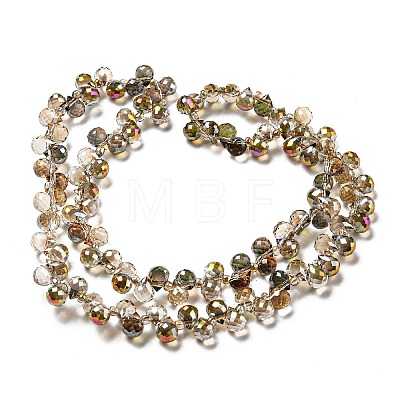 Transparent Electroplate Glass Beads Strands EGLA-M030-01A-HP02-1