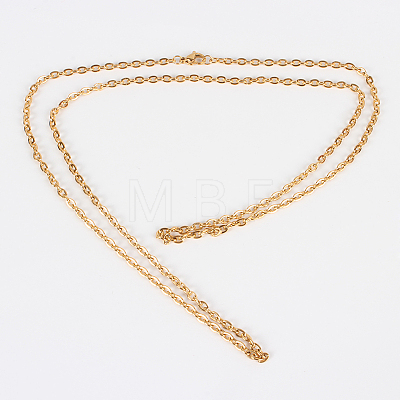 304 Stainless Steel Cable Chain Necklace Making STAS-P045-05G-1