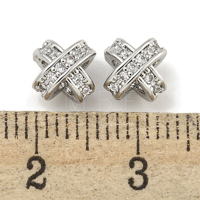 Brass with Clear Cubic Zirconia Charms KK-Q820-21P-1