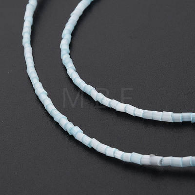 Glass Silk Stain Style Beads Strands GLAA-N047-001A-01-1